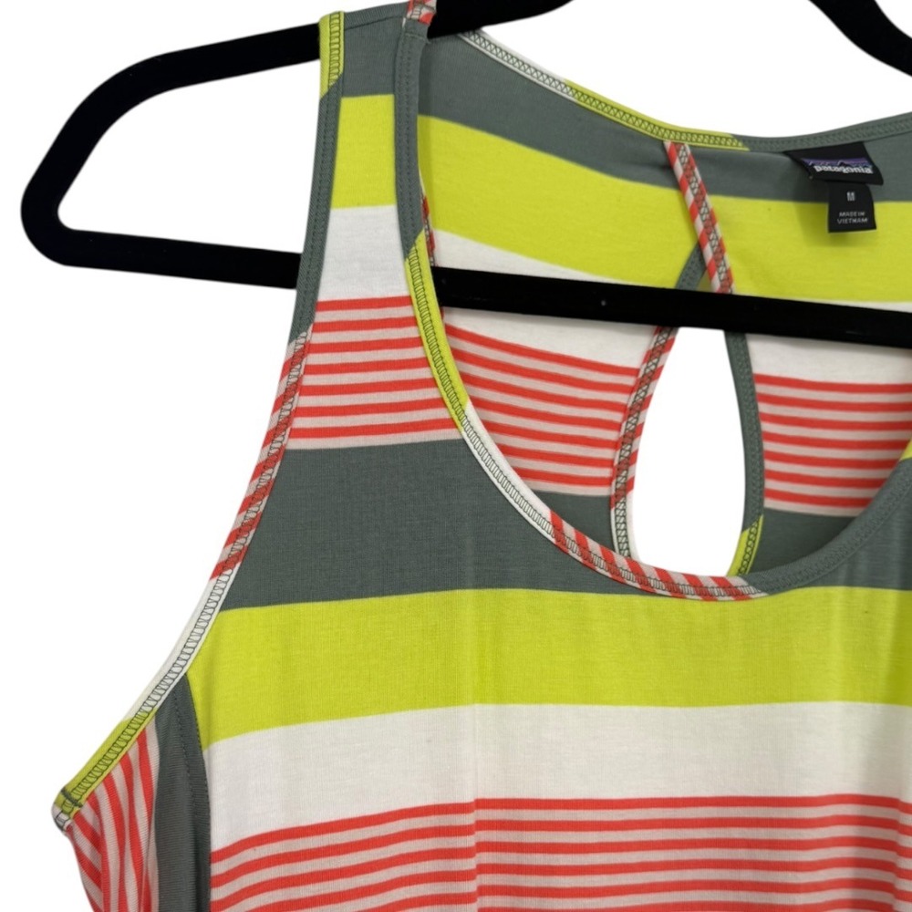 Patagonia Womens West Ashley Dress Fitz Stripe Micro Hemlock Green Size Medium - Picture 11 of 14